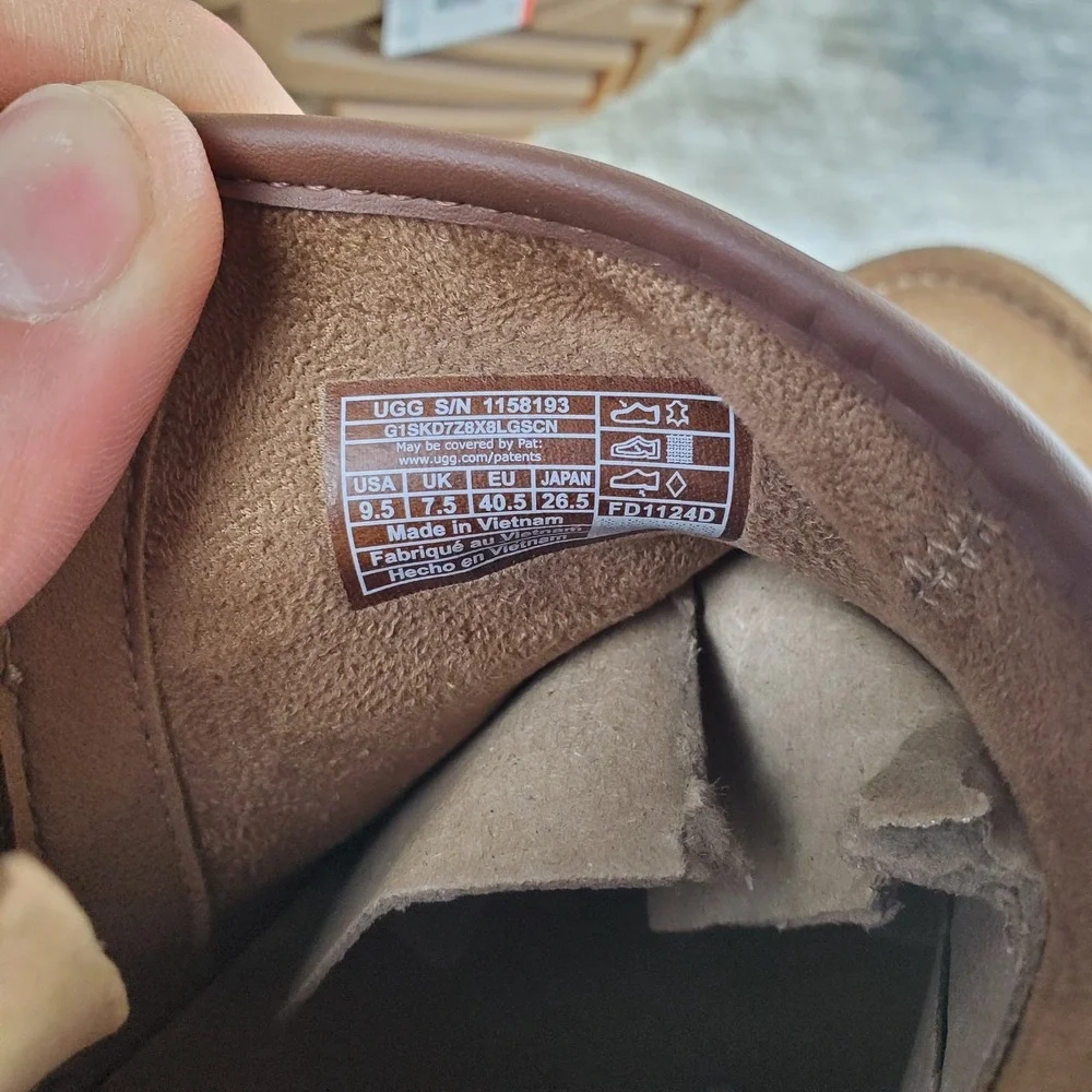 UGG Cityfunc Ultra Mini Womens Boot Sz 9.5 Brown Suede Leather Platform Side Zip